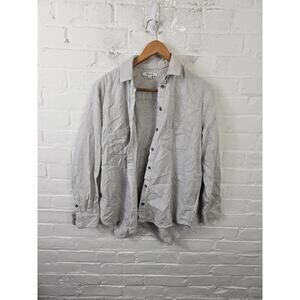Madewell Women's Casual Button-Up Shirt Long Sleeve Collared Gray Size Small